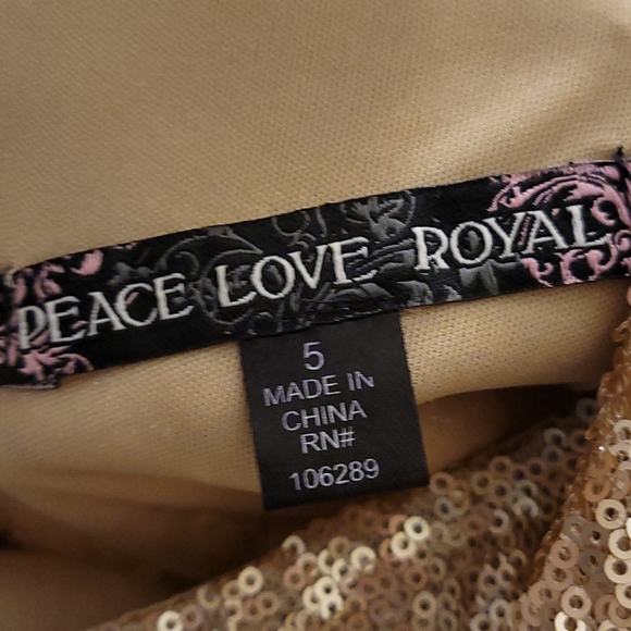 NWT Gold Sequin Tulle Dress - Picture 7 of 7